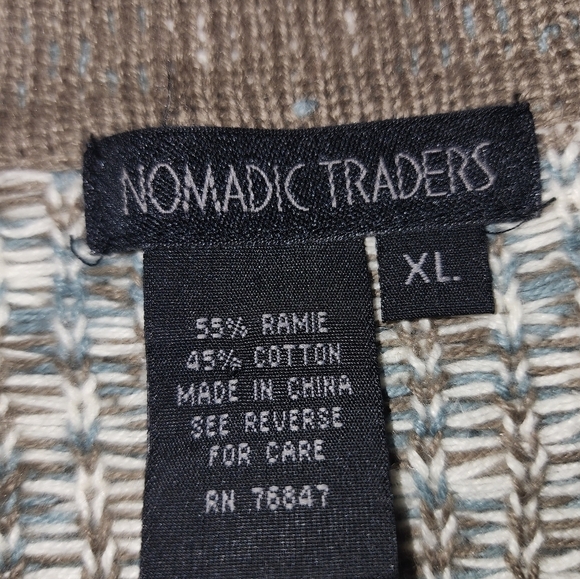 Nordic Traders  Elevated Art-Deco Knit Cardigan Sweater Cotton - Picture 6 of 6